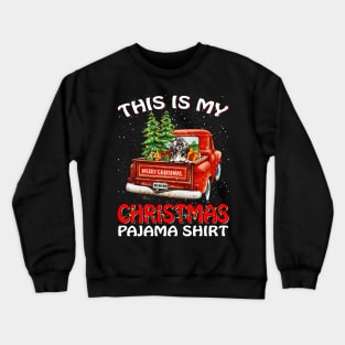 This Is My Christmas Pajama Shirt Shih Tzu Truck Tree Crewneck Sweatshirt